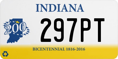 IN license plate 297PT