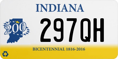 IN license plate 297QH