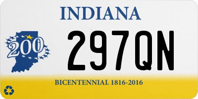 IN license plate 297QN