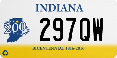 IN license plate 297QW