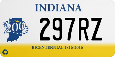 IN license plate 297RZ