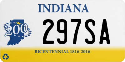 IN license plate 297SA