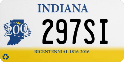 IN license plate 297SI