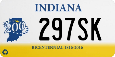 IN license plate 297SK