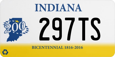 IN license plate 297TS