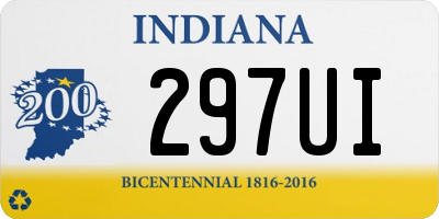 IN license plate 297UI