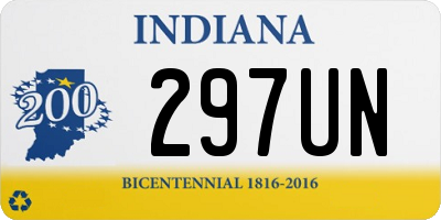 IN license plate 297UN