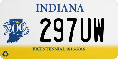 IN license plate 297UW