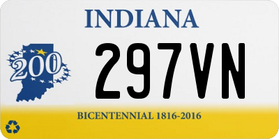 IN license plate 297VN