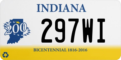 IN license plate 297WI