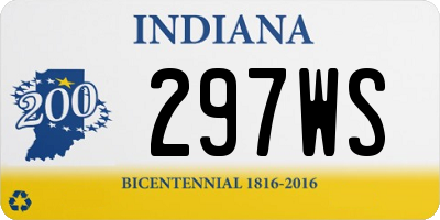 IN license plate 297WS