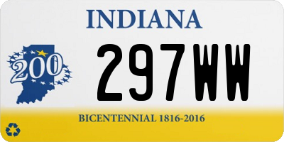 IN license plate 297WW