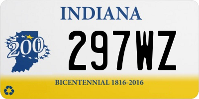 IN license plate 297WZ