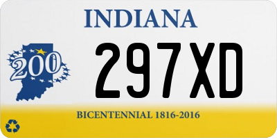 IN license plate 297XD