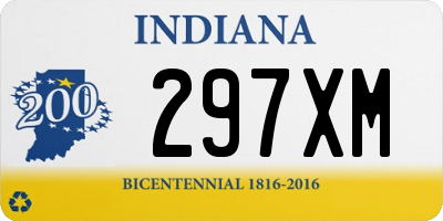 IN license plate 297XM