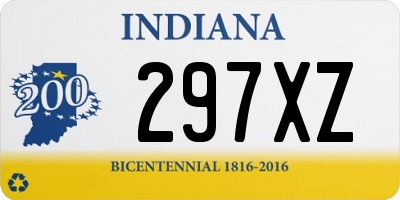 IN license plate 297XZ