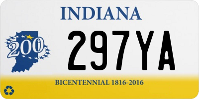 IN license plate 297YA