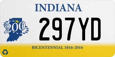 IN license plate 297YD