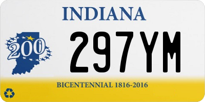 IN license plate 297YM