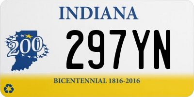 IN license plate 297YN