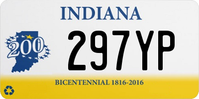 IN license plate 297YP