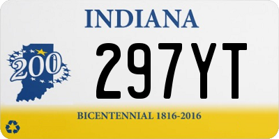 IN license plate 297YT