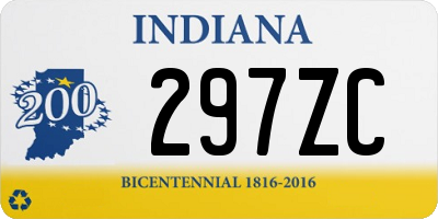 IN license plate 297ZC