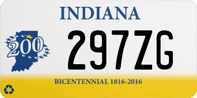 IN license plate 297ZG