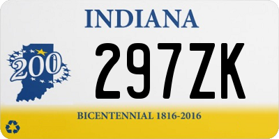 IN license plate 297ZK