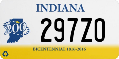 IN license plate 297ZO