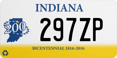 IN license plate 297ZP