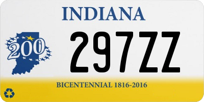 IN license plate 297ZZ