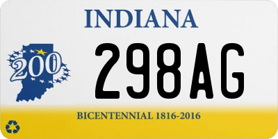 IN license plate 298AG