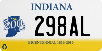 IN license plate 298AL