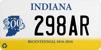 IN license plate 298AR