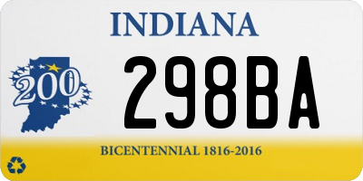 IN license plate 298BA