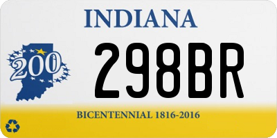 IN license plate 298BR