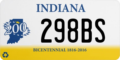 IN license plate 298BS