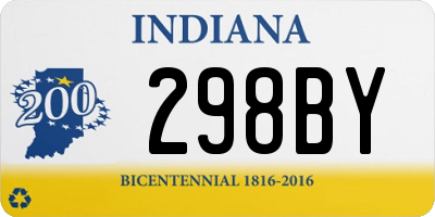 IN license plate 298BY