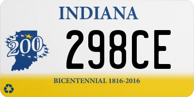 IN license plate 298CE