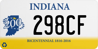 IN license plate 298CF