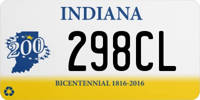 IN license plate 298CL