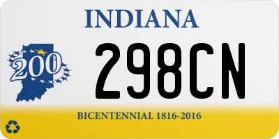 IN license plate 298CN