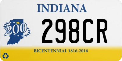 IN license plate 298CR