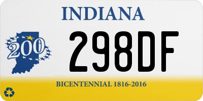 IN license plate 298DF