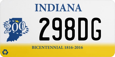 IN license plate 298DG