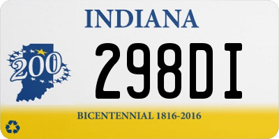 IN license plate 298DI