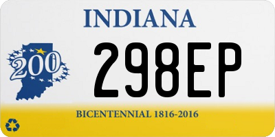 IN license plate 298EP