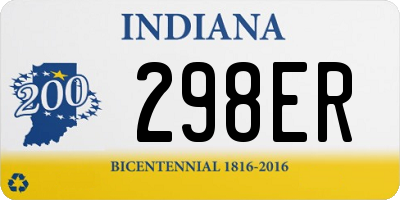 IN license plate 298ER