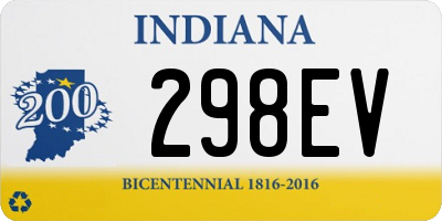 IN license plate 298EV